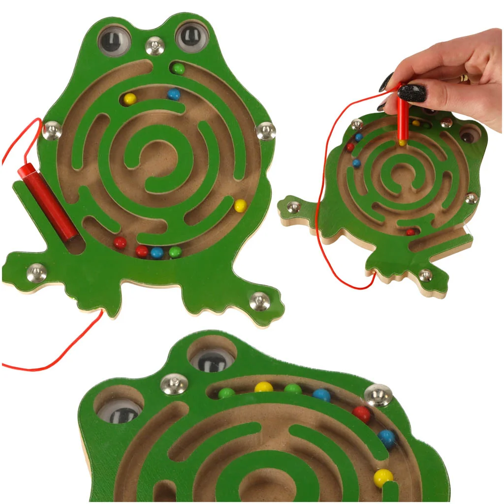 Spoločenská hra pre deti Magnetické bludisko žaba