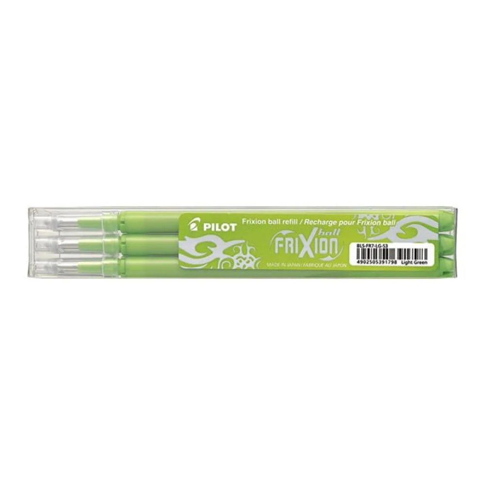 Pilot Náhradná náplň do rollera Frixion Point 0,7mm bledo zelená 3ks-Pilot