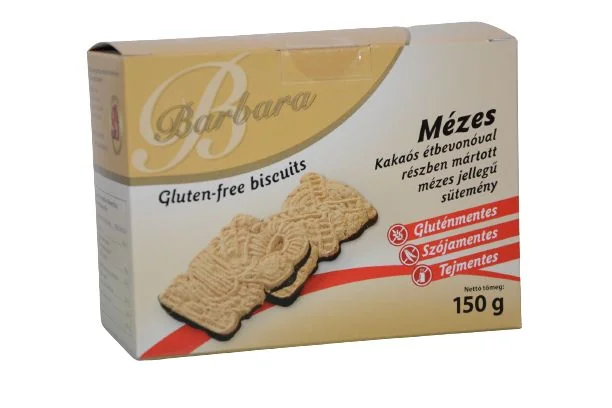 Barbara Polomáčané medové sušienky Barbara 150 g 1×150 g, bezlepkové polomáčané sušienky