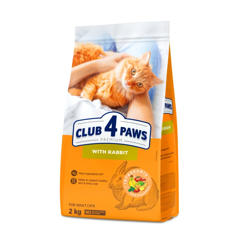 CLUB 4 PAWS Premium pre dospelé mačky s králikom 2 kg (9160)