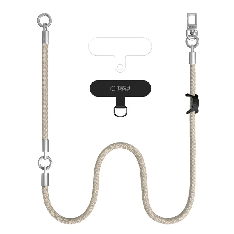Tech-Protect C10S Crossbody Strap šnúrka na mobil, béžová