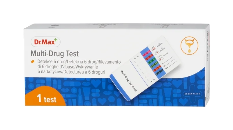 Dr. Max Multi-Drug Test 1×1 ks, samodiagnostický test na drogy z moču