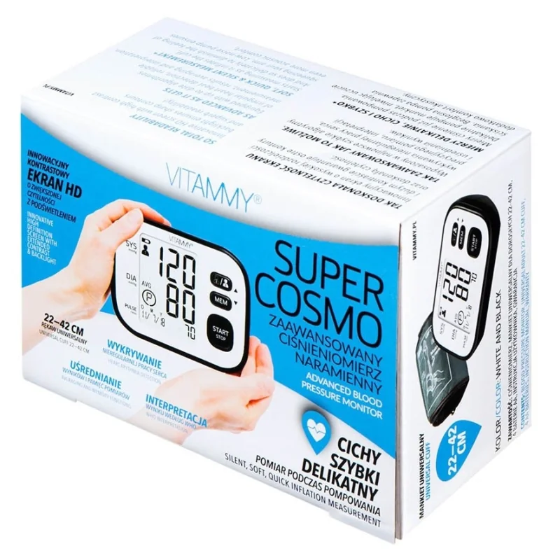 VITAMMY SUPER COSMO ramenný tlakomer čierny 