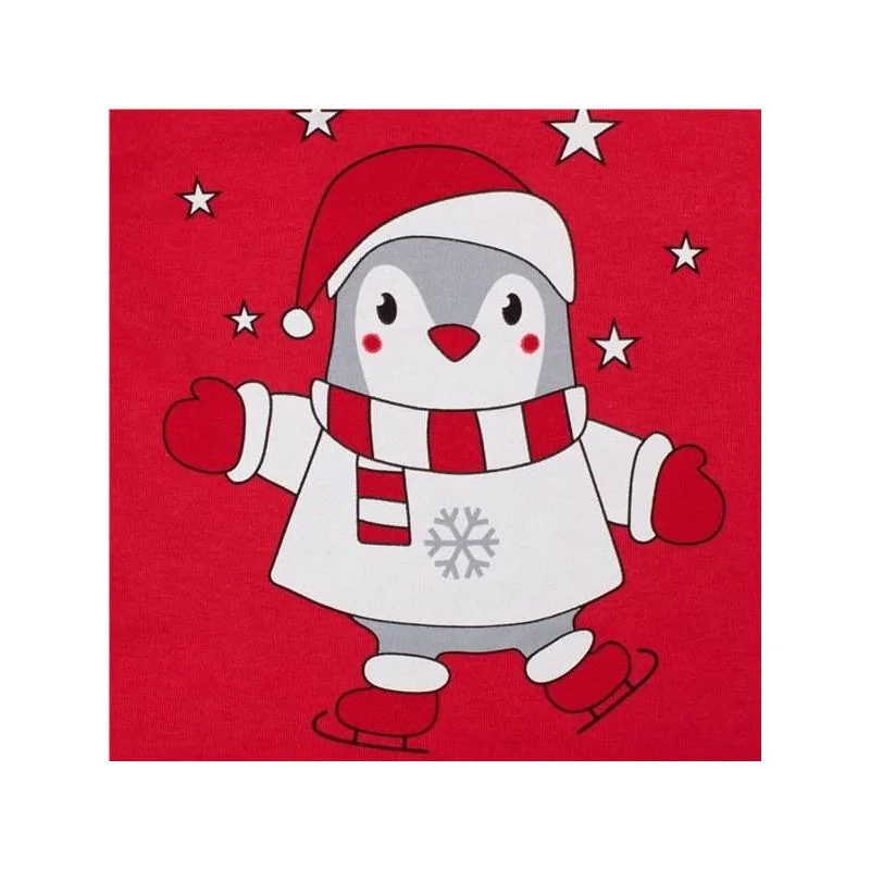 Dojčenské bavlnené šatôčky s čelenkou Winter Penguin