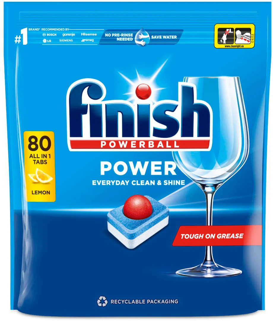 Finish Tabs All in1 Max Lemon kapsuly na čistenie umývačky 80 ks