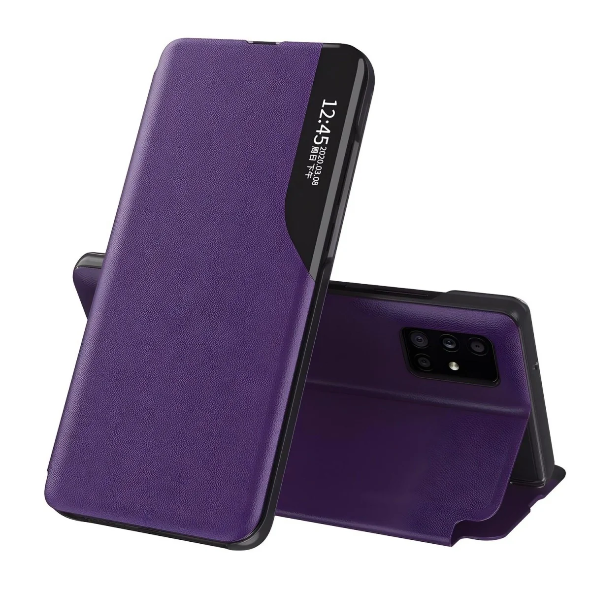 Elegantné knižkové puzdro pre Samsung Galaxy S23 FE Fialová, stojan, ochrana