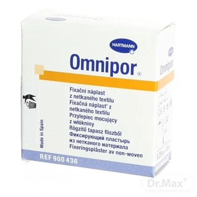 Hartmann Omnipor 1 1×1 ks, náplasť fixačná z bieleho netkaného textilu (1,25cm×5m)