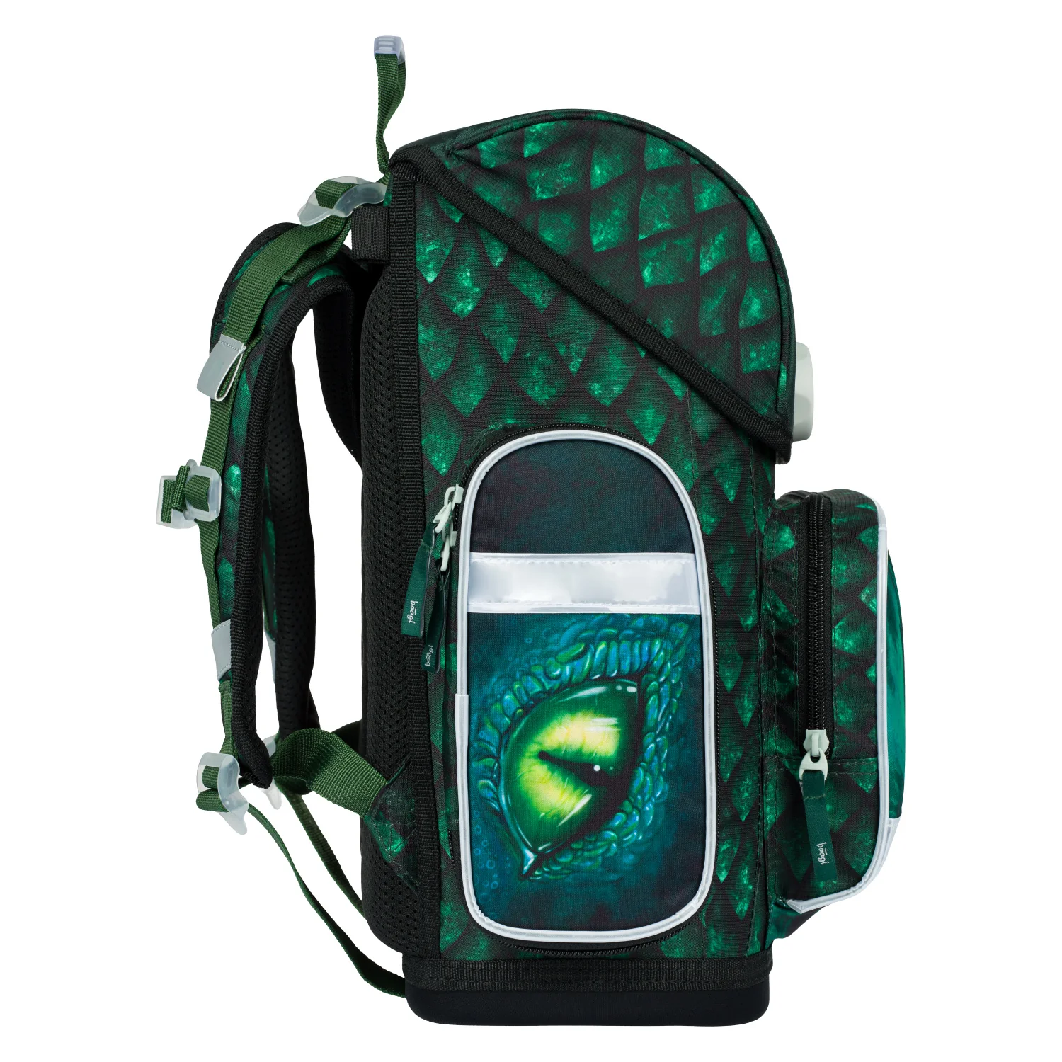 Baagl Školská aktovka ERGO Drak s Fidlock ergonomická, modrá