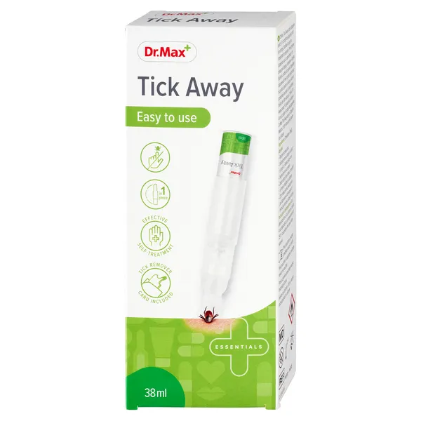 Dr. Max Tick Away 1×1 ks, dávkovač s aplikátorom, 38 ml + karta na odstraňovanie kliešťov