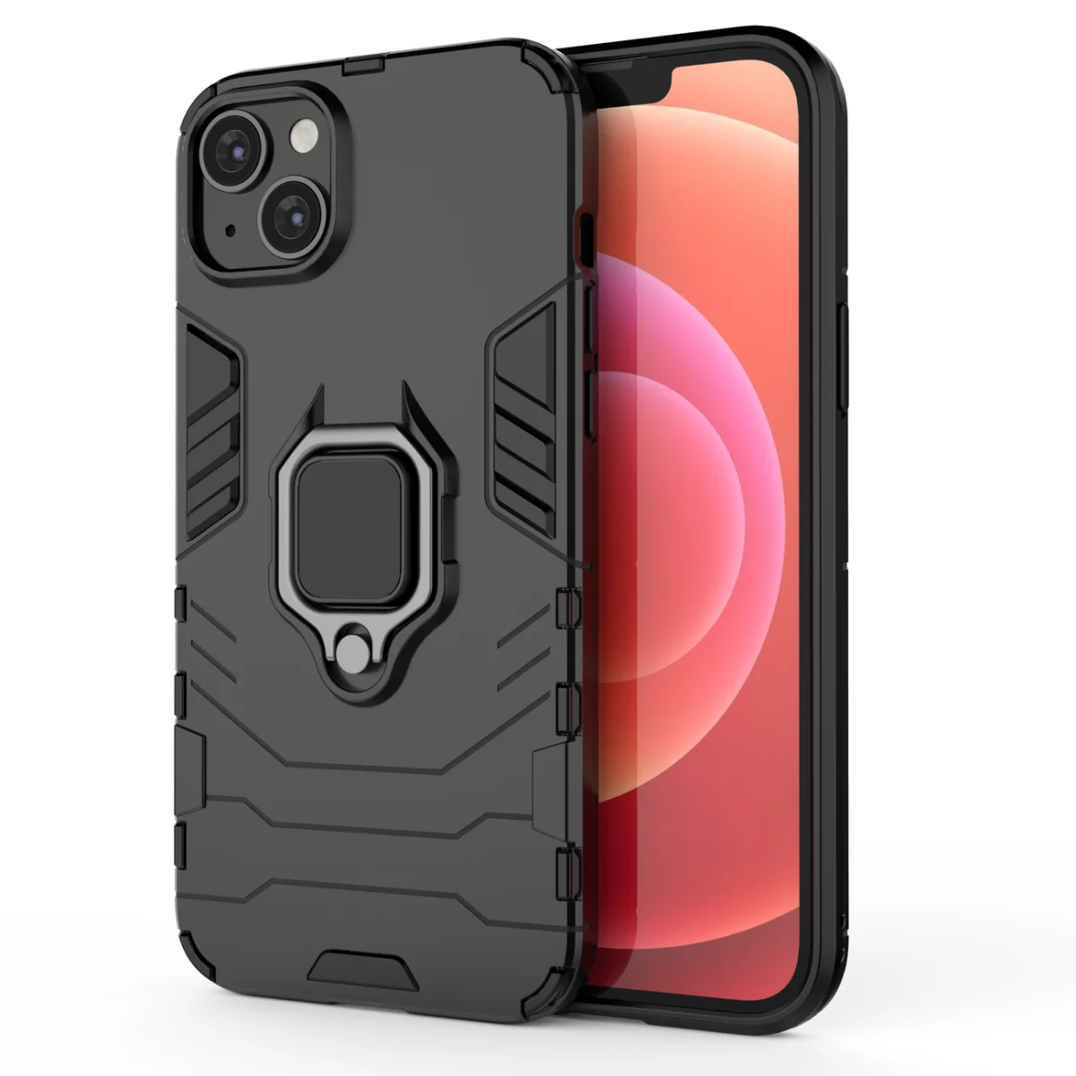MG Ring Armor kryt na iPhone 14 Plus, čierny