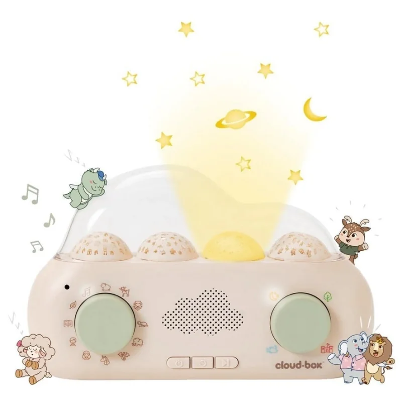 CLOUD B CloudBox hudobný projektor s rozprávkami, nemecko-anglická verzia