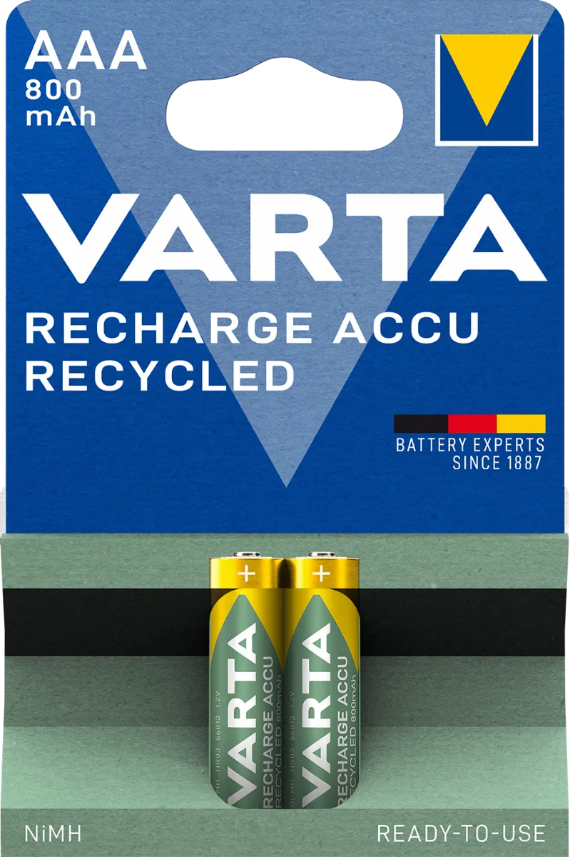 Varta Recharge Accu Recycled 2 AAA 800 mAh R2U