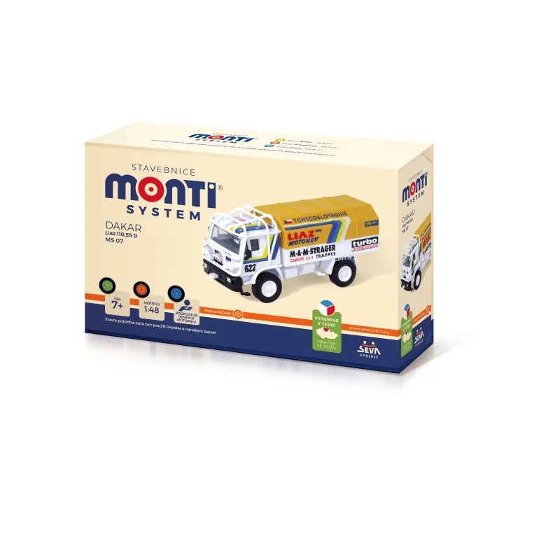 SEVA Stavebnica Monti 7 Rely Dakar Liaz 1:48 v krabici 22x15x6cm