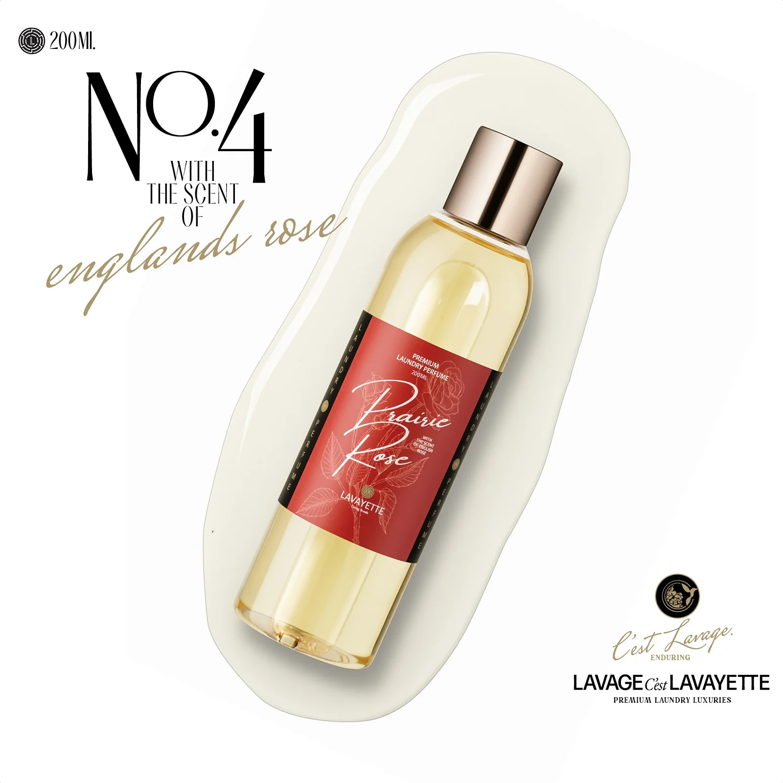 Parfum do prania Prairie Rose 04 s vôňou ruže - 200ml