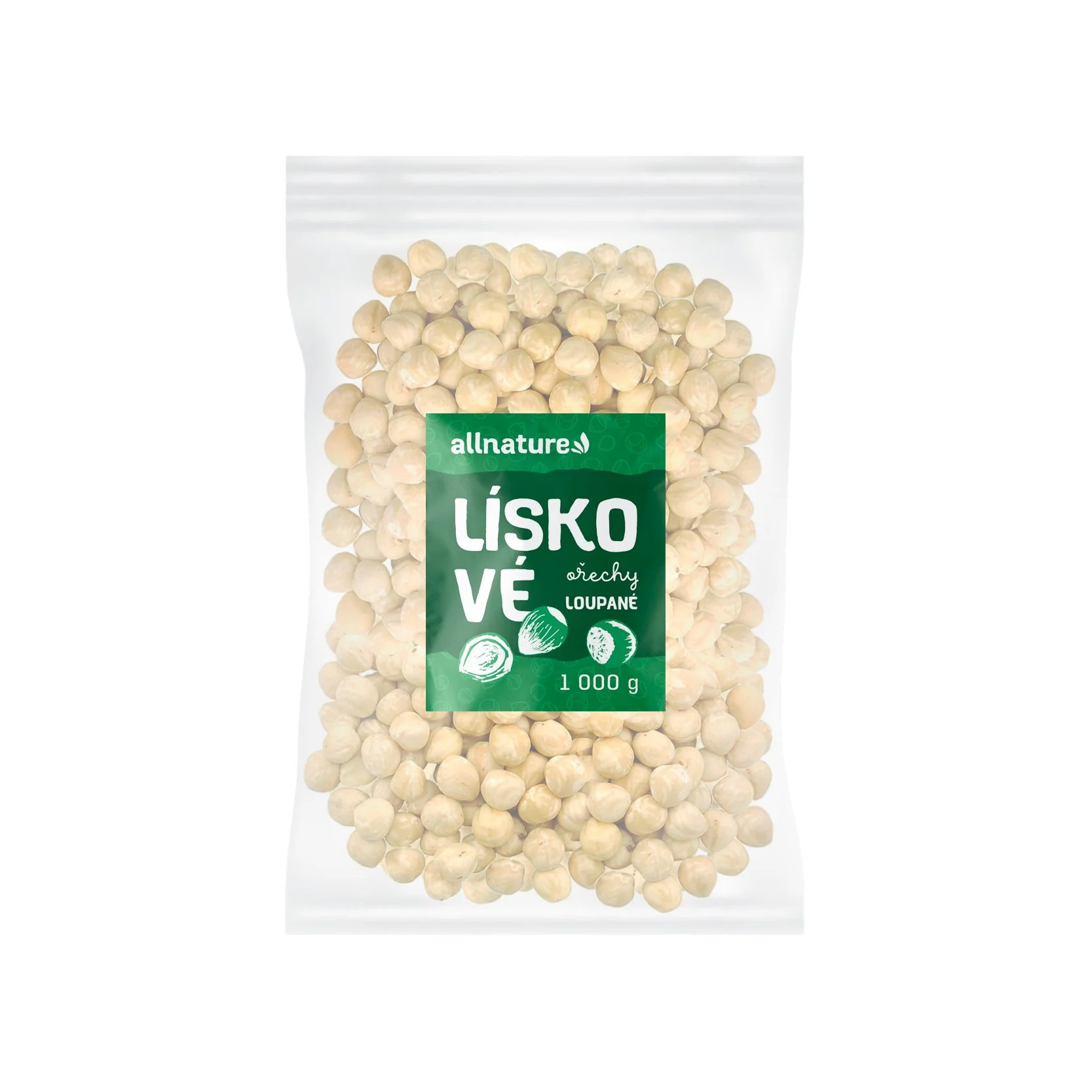 Allnature Lieskové Orechy Lúpané 1000g 1×1000 g, lieskové lúpané orechy