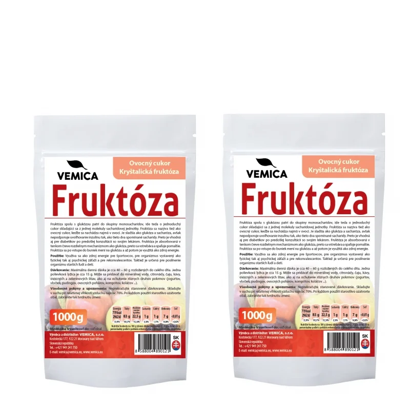 Fruktóza dvojbalenie 2x1000g