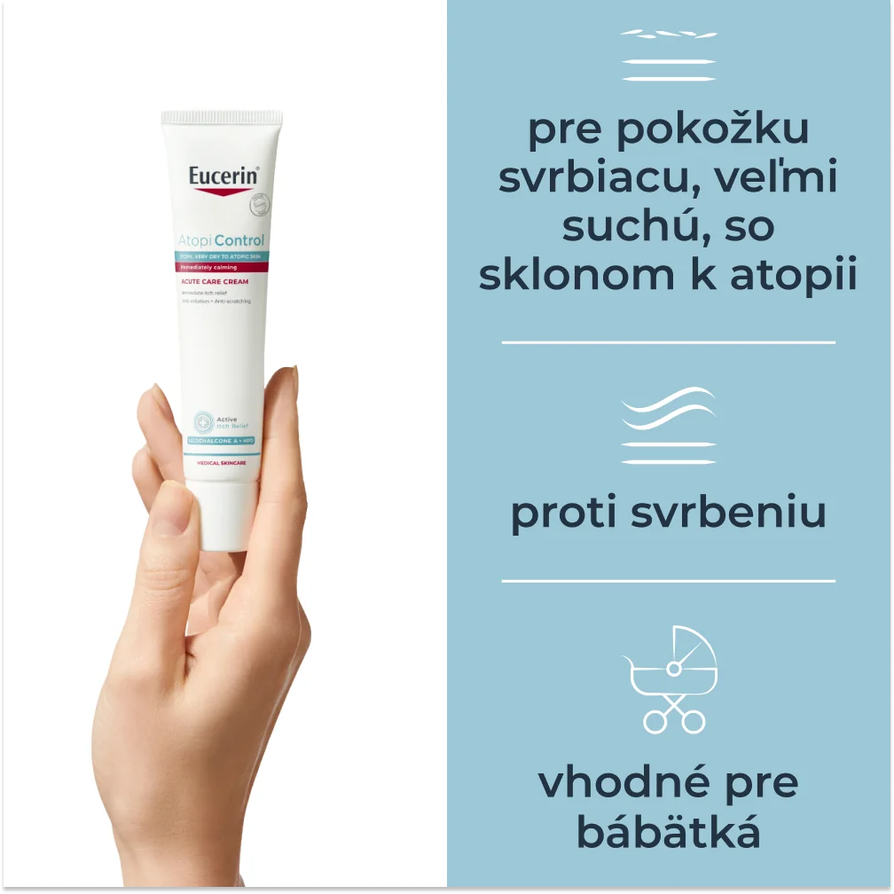 Eucerin AtopiControl Acute krém 1×40 ml, suchá a atopická pokožka