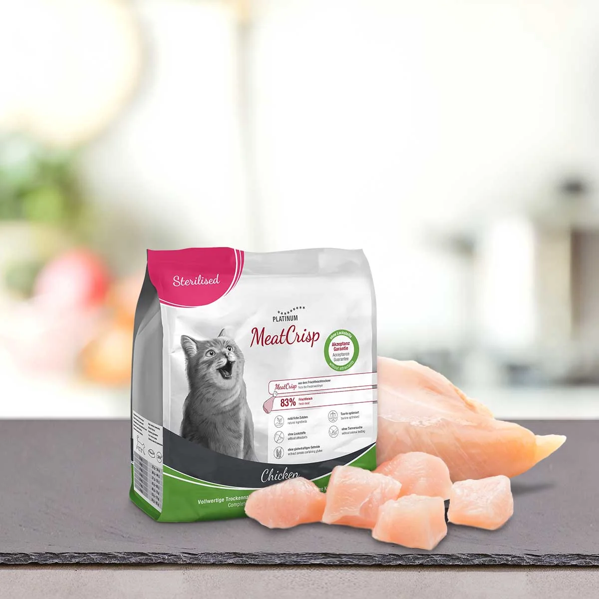 MeatCrisp Sterilised Chicken - Kuracie pre kastrované mačky 400 g