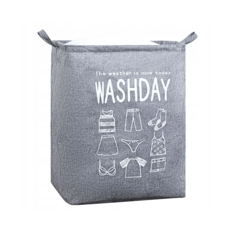 Livefy kôš na bielizeň Washday 50x40x50 cm, sivý