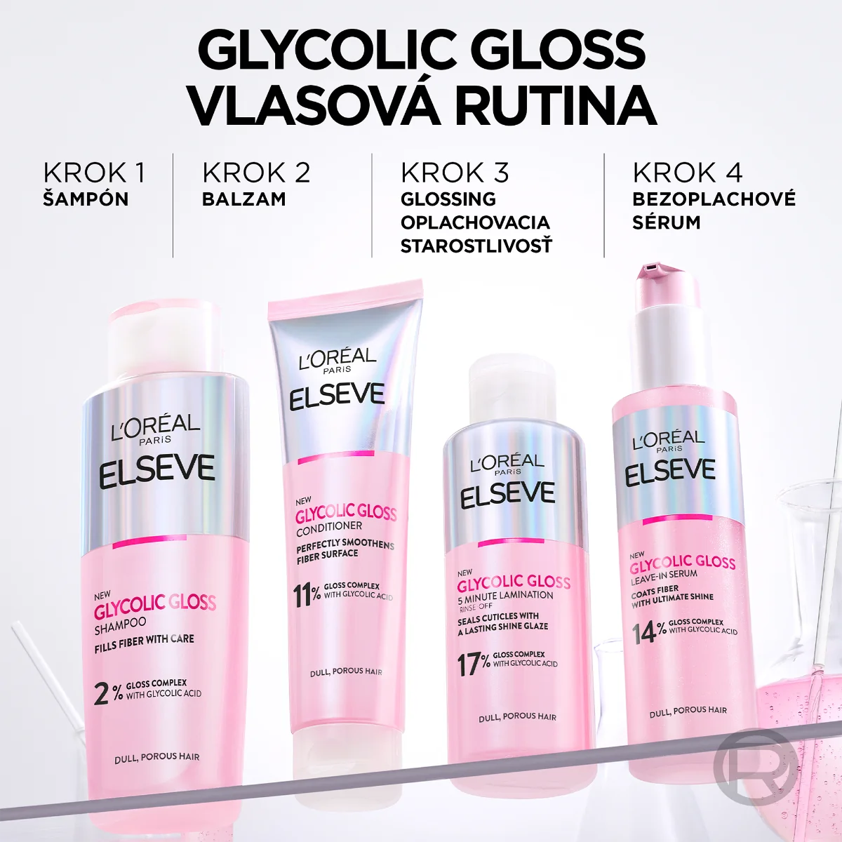 L ´Oréal Paris Elseve Glycolic Gloss šampón s kyselinou glykolovou 1×200 ml, šampón