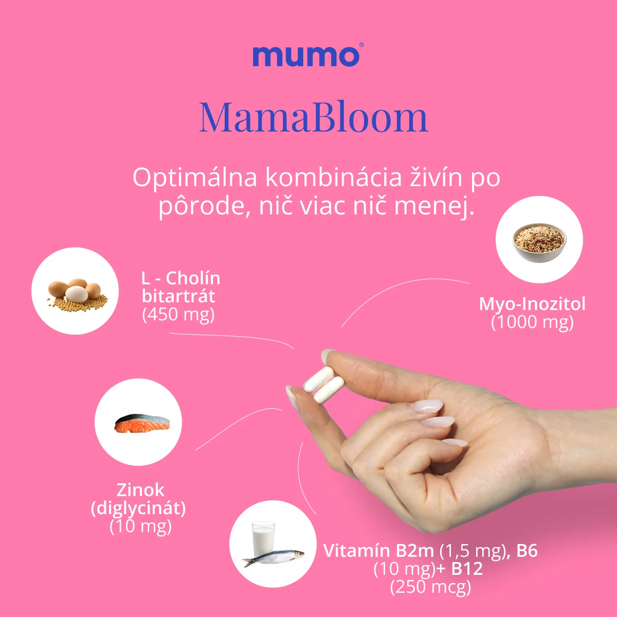 Mumo MamaBloom - výživa po pôrode 60 cps