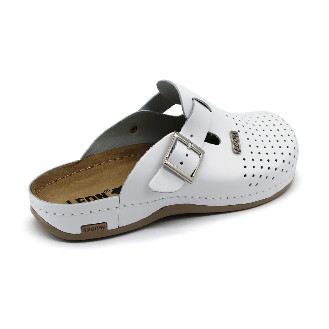 Leon 700 Pánska celokožená zdravotná obuv 45 - 29,5cm, biela, 2,5 cm