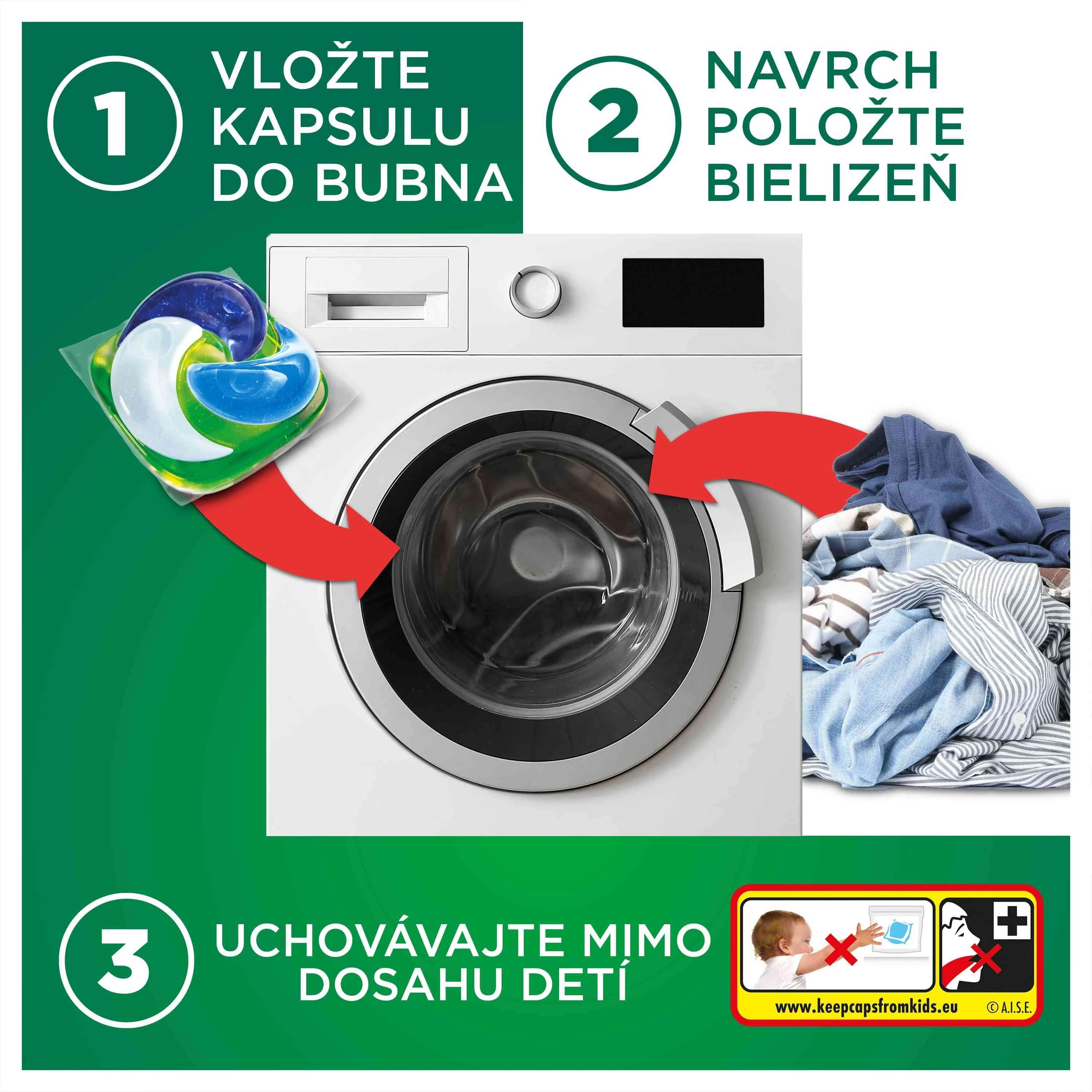 Ariel ULTRA POWER PODS, Kapsule Na Pranie S Tekutým Pracím Prostriedkom, 18 Pranie, Universal+ 1×18 ks