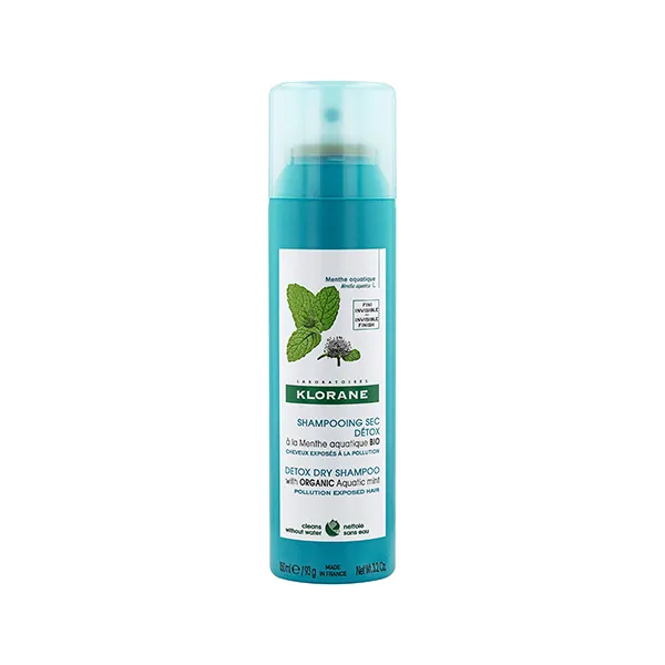 KLORANE Detox suchý šampón s BIO mätou vodnou 1×150 ml, šampón
