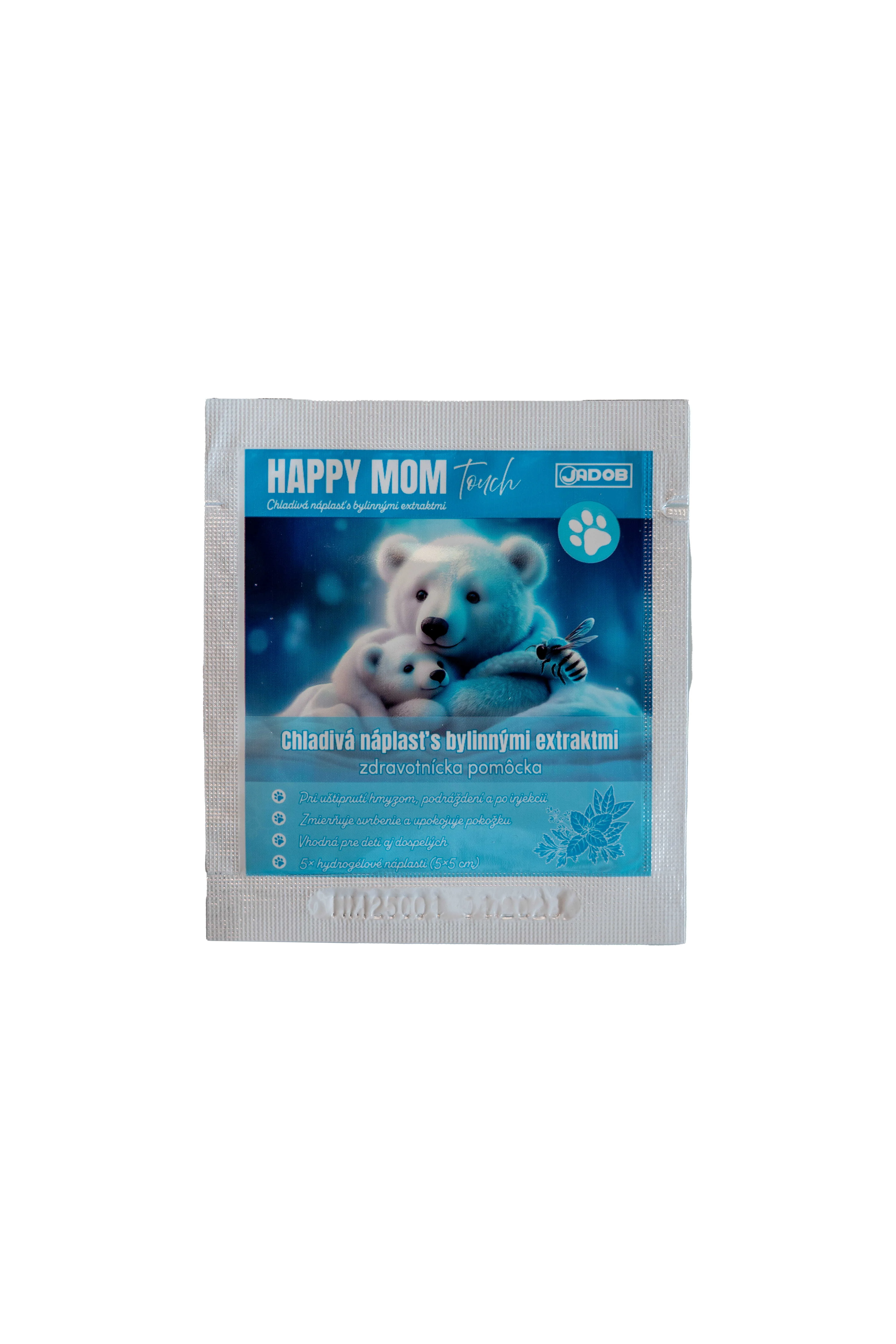 HAPPY MOM Touch chladivá náplasť s bylinnými extraktmi (5 x 5 cm) 5 ks