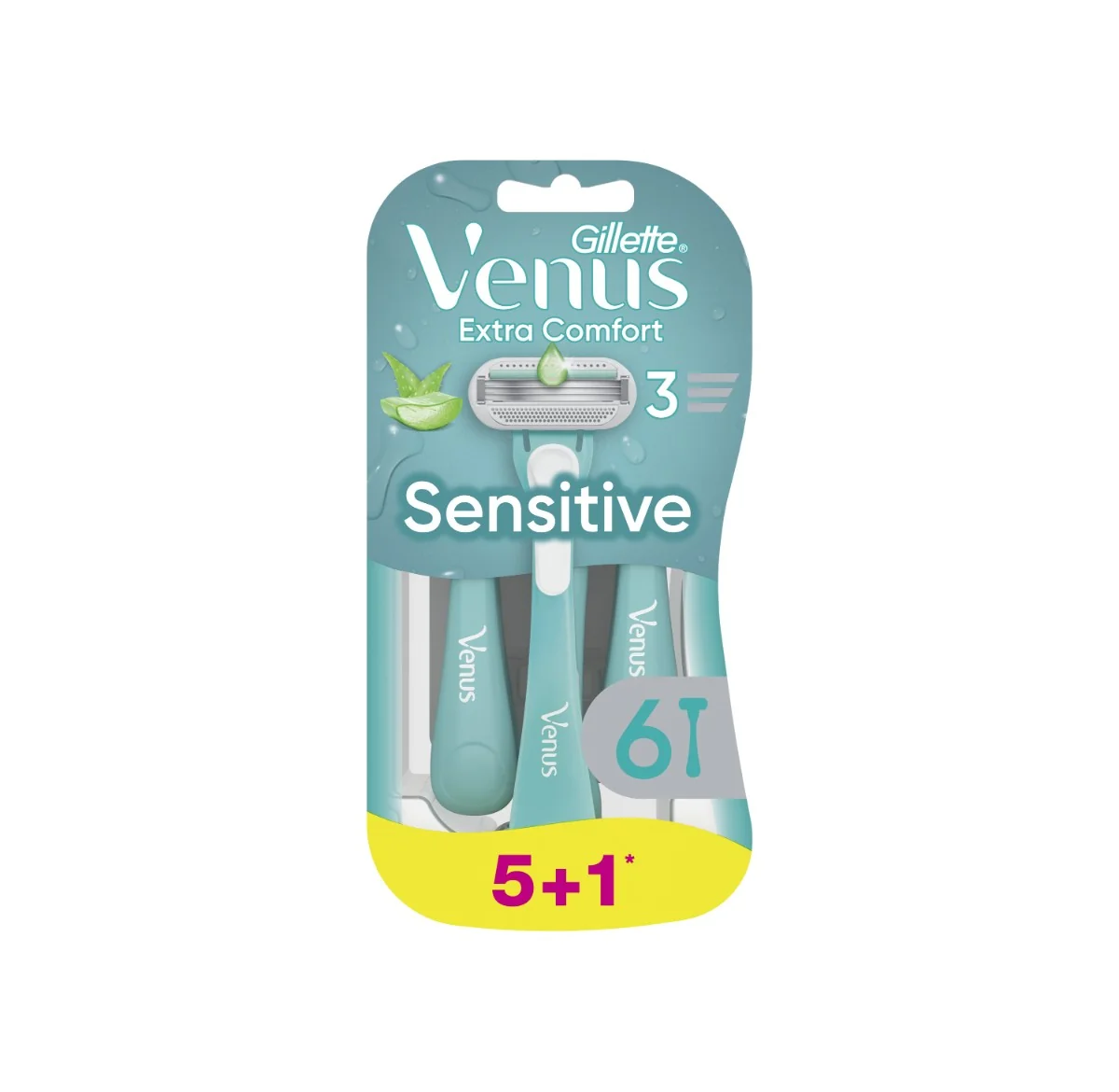 Gillette Venus Extra Comfort Sensitive jednorazové holítka 6 ks 6 ks
