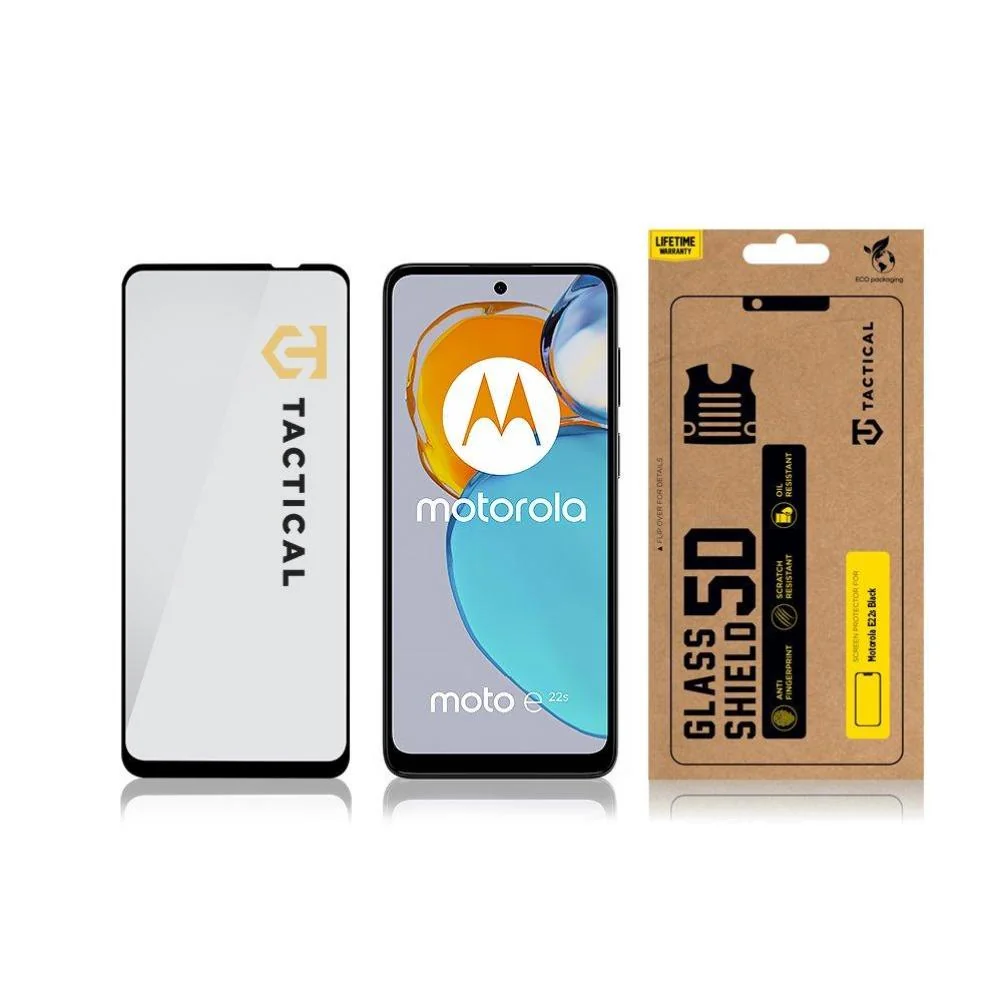 Sklo pre Motorola Moto E22s - Čierna Tactical Glass Shield,