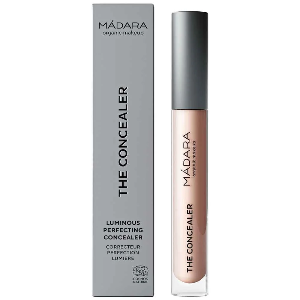 MÁDARA THE CONCEALER Rozjasňujúci korektor Latte 1×4 ml, prírodný korektor na tvár