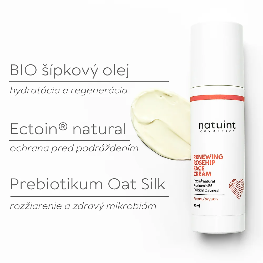 Natuint cosmetics - Šípkový krém na tvár Renewing Rosehip Face Cream