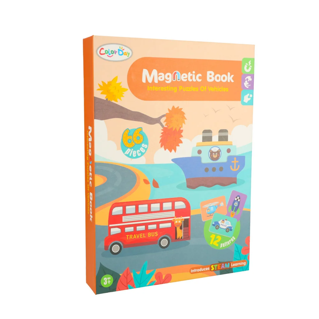 Hračka Magnegická kniha MAGNETIC BOOK DOPRAVA 66ks NO.63003