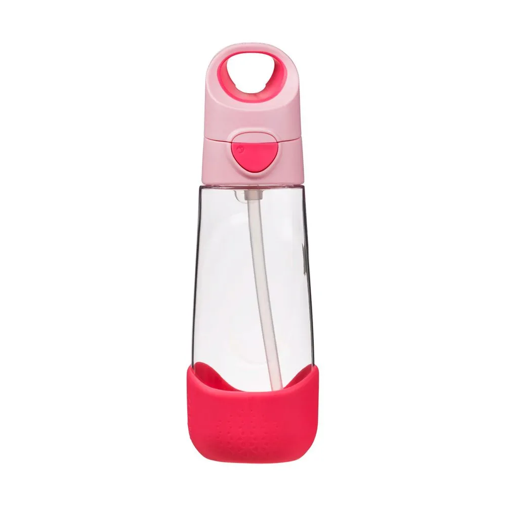 Fľaša na pitie so slamkou 600 ml flamingo fizz