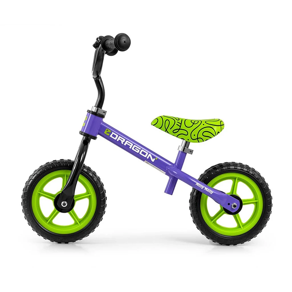 Detský balančný bicykel Milly Mally Dragon violet , 20C58426