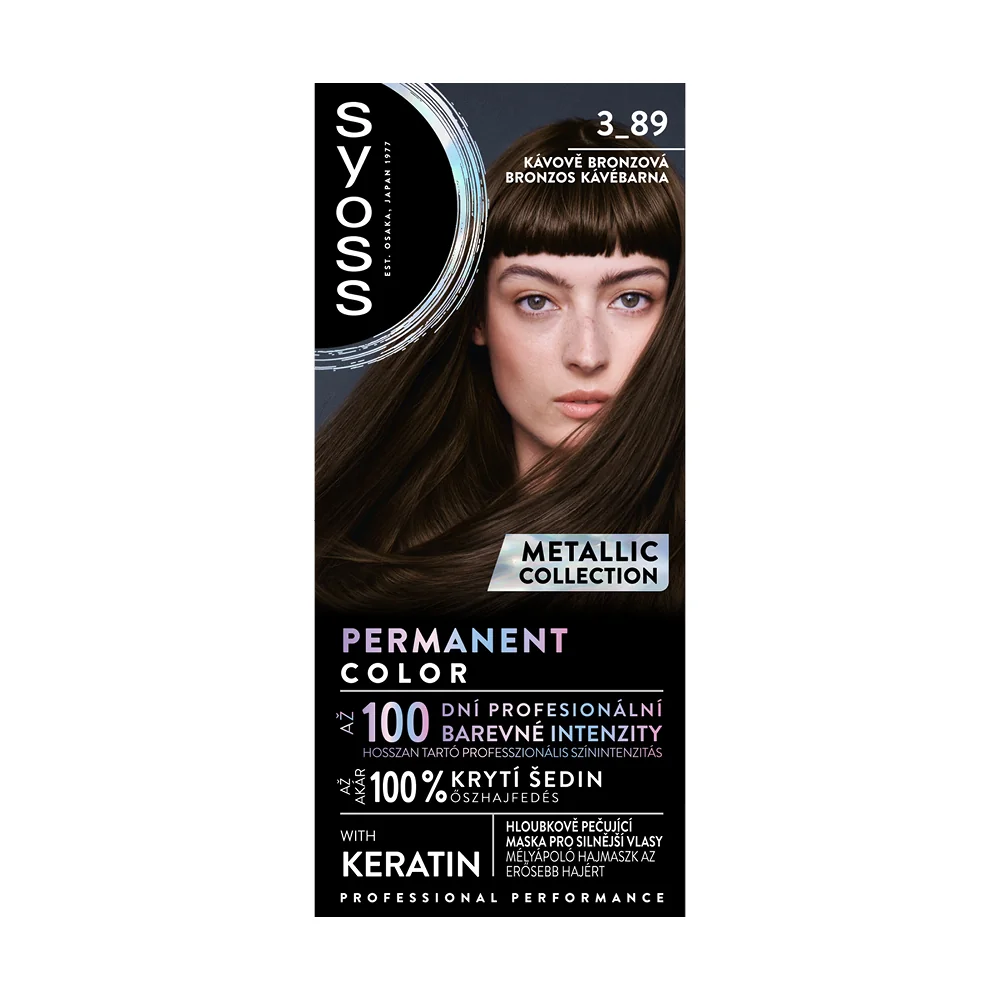 Syoss Metallic farba na vlasy 3_89 Kávovo bronzová 1×1 ks, farba na vlasy