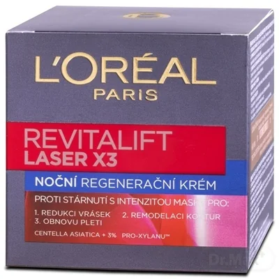 L´OREAL REVITALIFT LASER X3 NOČNÝ 1×50 ml, intenzívny krém proti starnutiu pleti