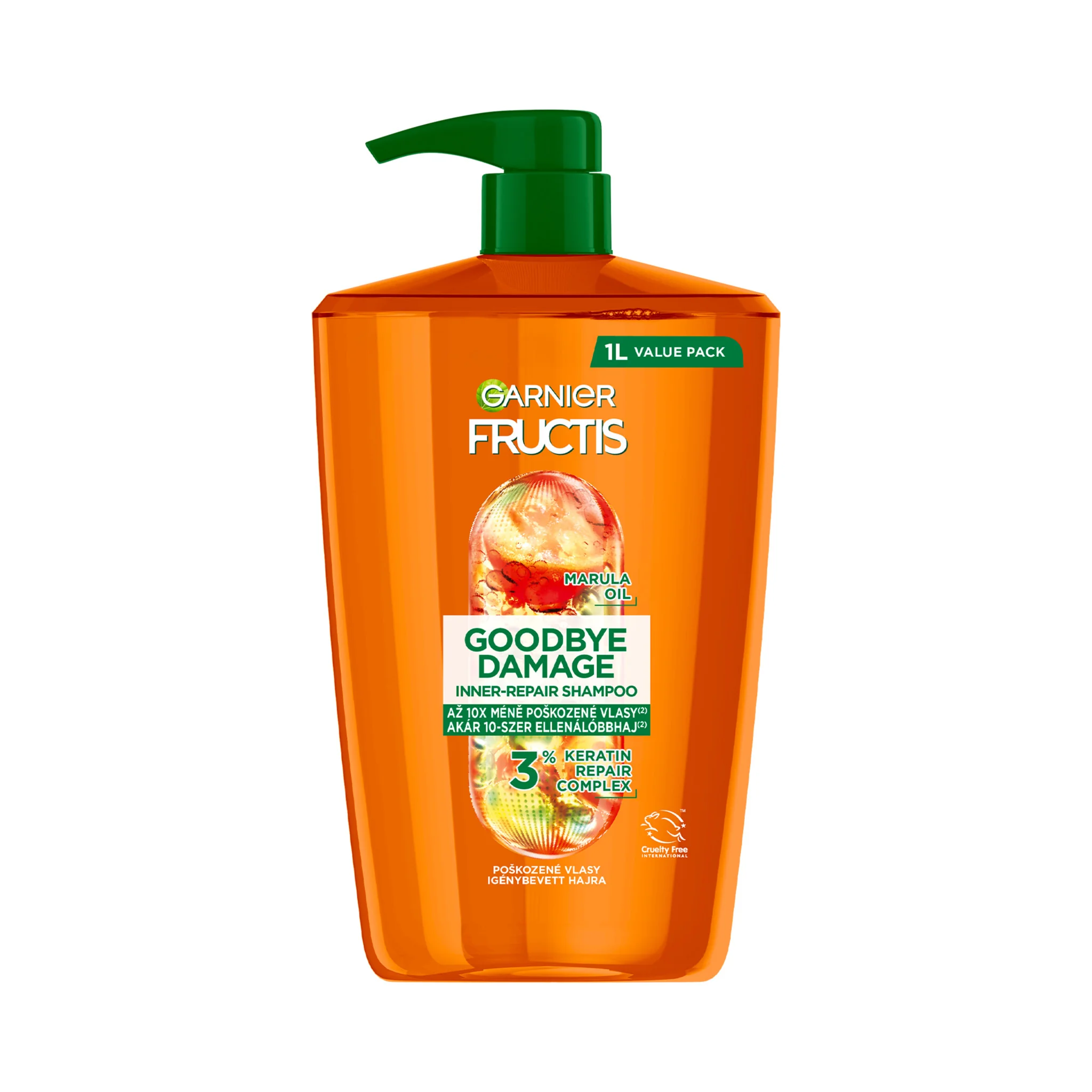 Garnier Fructis Goodbye Damage šampón na poškodené vlasy, 1000 ml 1×1000 ml, šampón
