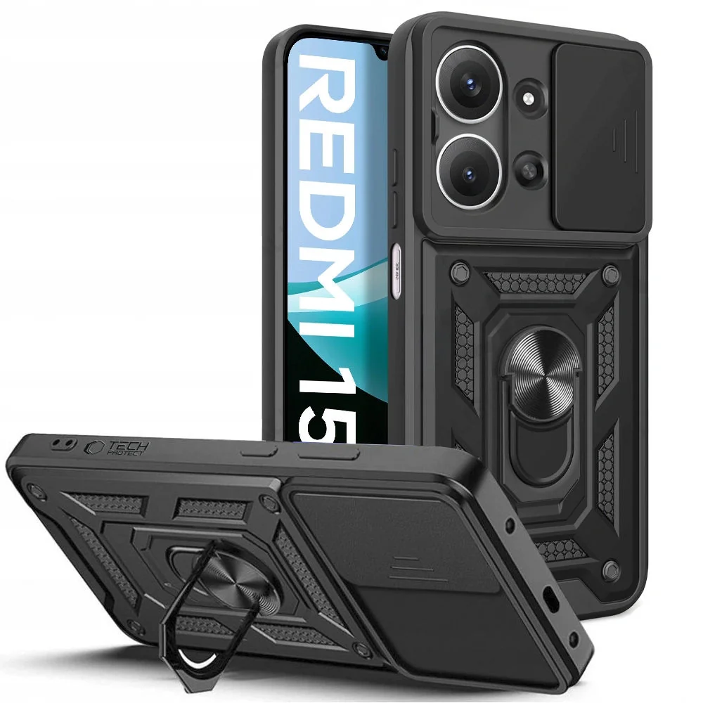 Tech-Protect Camshield Pro kryt na Xiaomi Redmi 15C, čierny