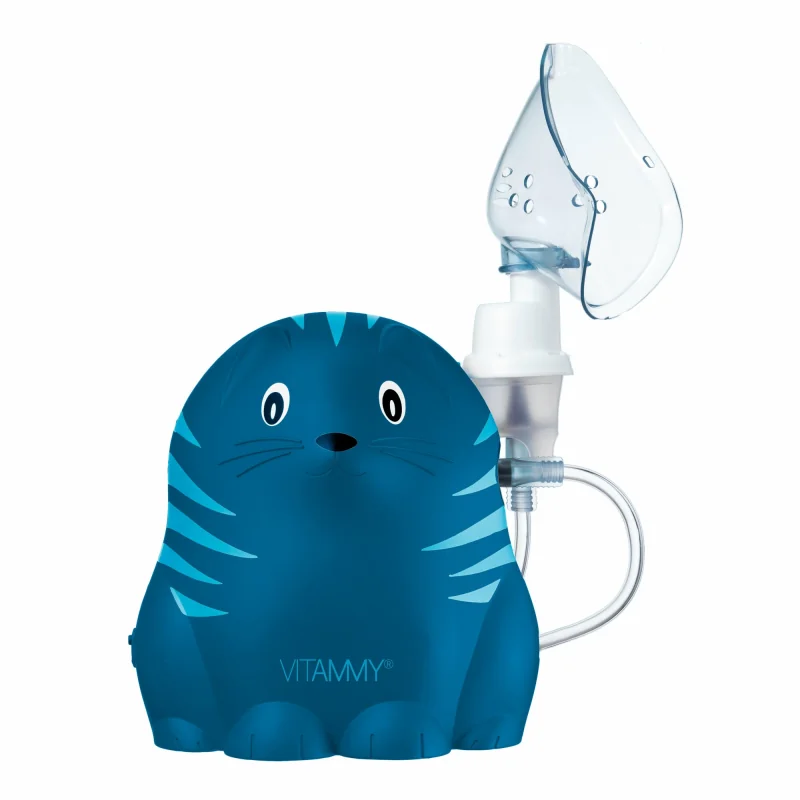 VITAMMY Gattino A1503 detský inhalátor v tvare mačiatka, modrý