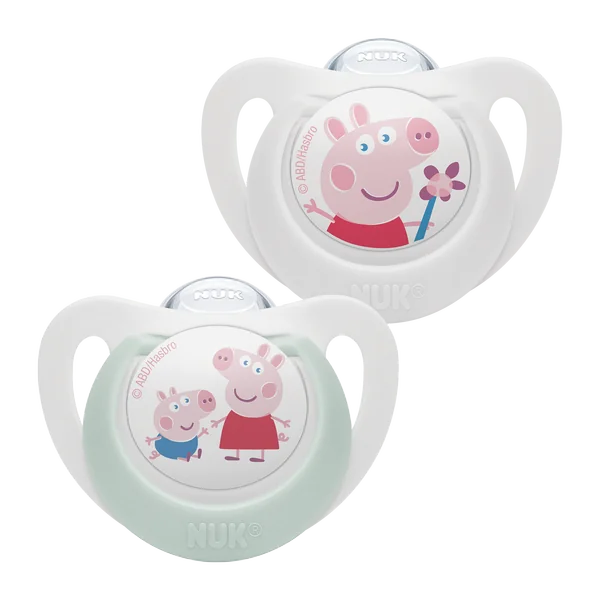 NUK cumlík STAR Peppa Pig 0-6 m 1×2 ks, cumlík