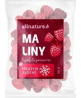Allnature MALINY MRAZOM SUŠENÉ 1×20 g, ovocie sušené mrazom
