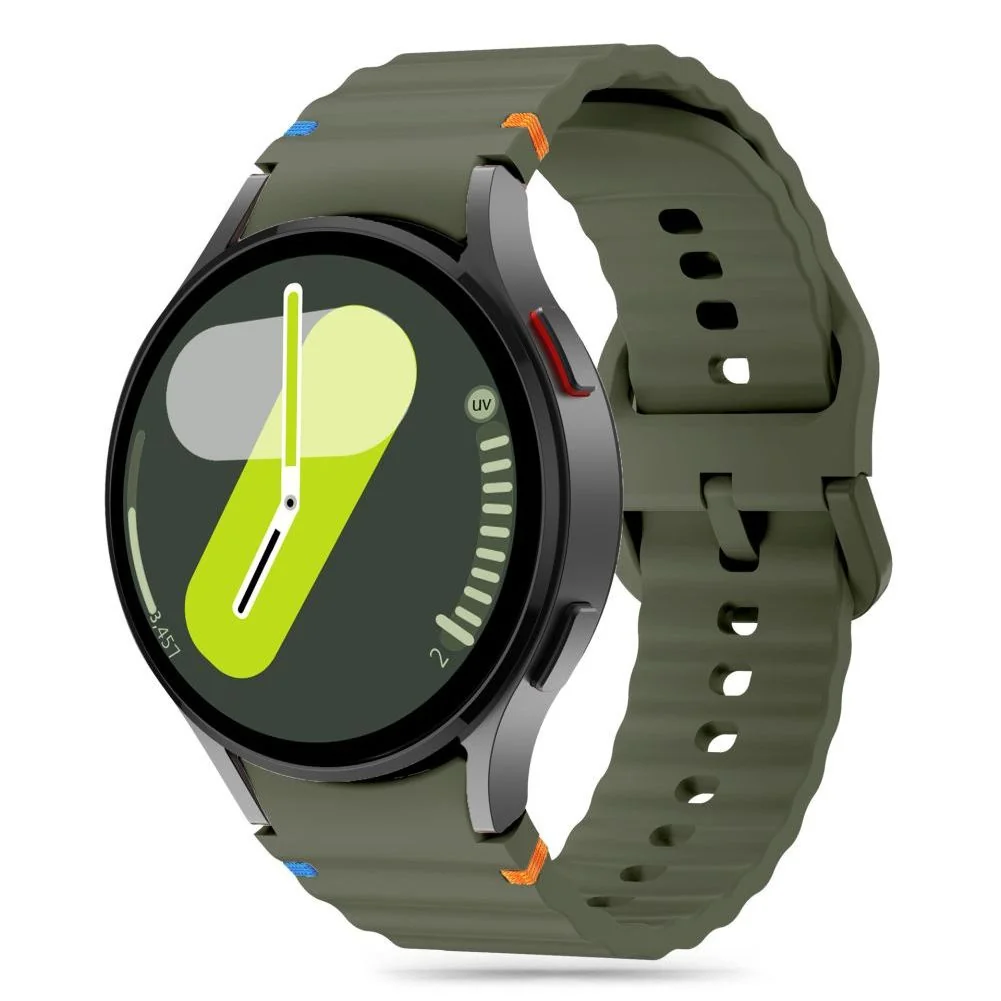 Tech-Protect Silicone Sport remienok na Samsung Galaxy Watch 4 / 5 / 5 Pro / 6 / 7 / FE, army green Pro / 6 / 7 / FE, army green