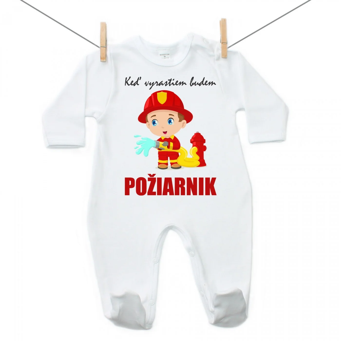 Boodyy Overal Keď vyrastiem budem požiarnik Veľkosť: 104
