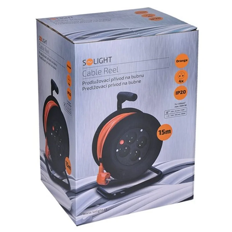 Bubon PVC 15m/4z 3x1,5mm SOLIGHT PB23O oranžový