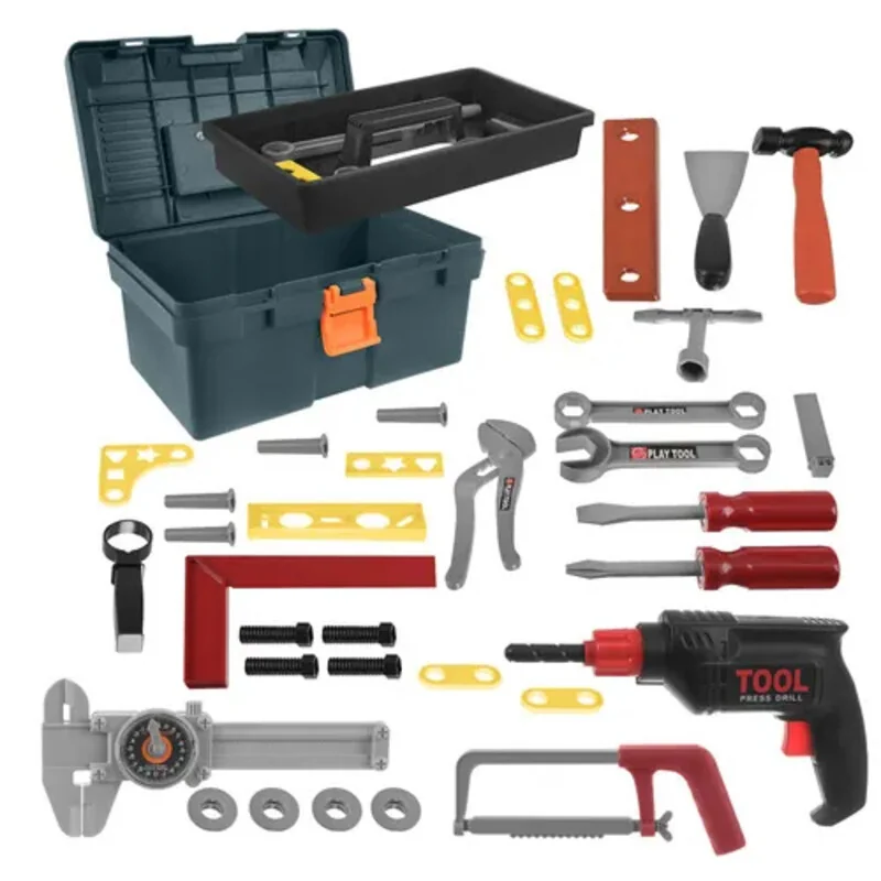 MG Tool Kit detská sada náradia v kurfríku 32 dielov, sivá