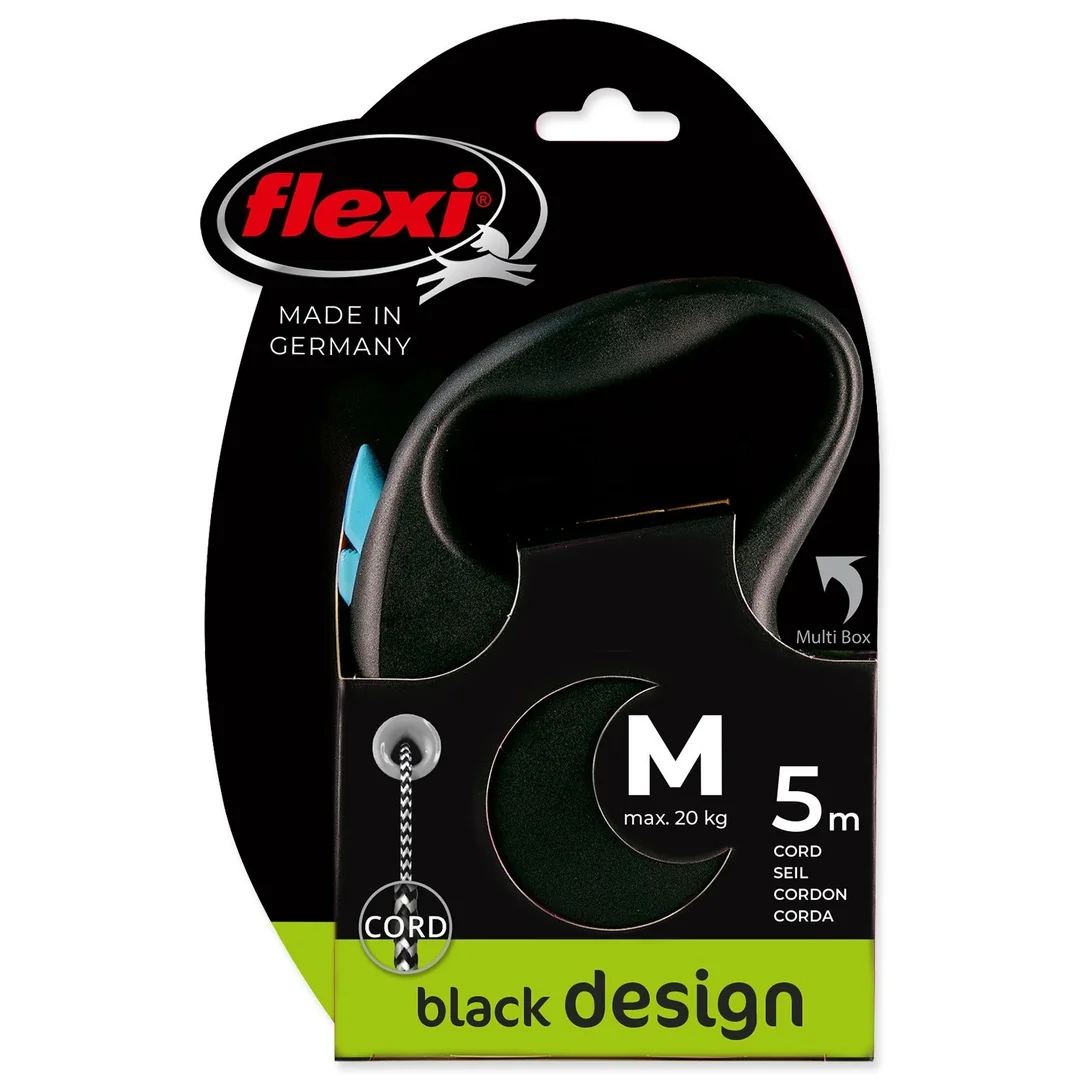 flexi Black Design M lanko 5m  modrá do 20kg
