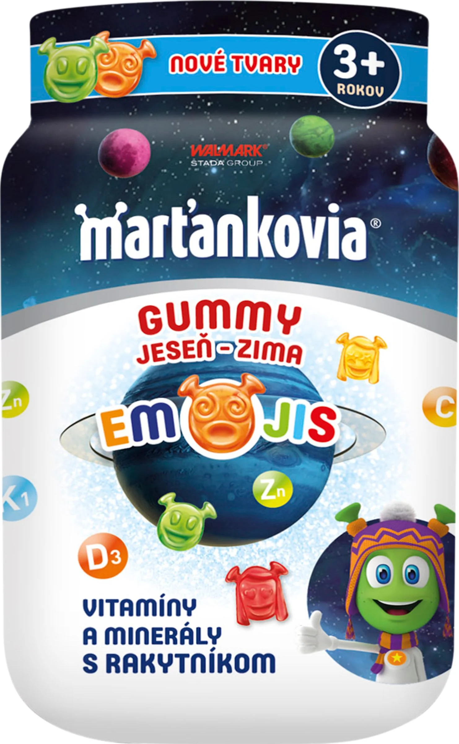 Marťankovia GUMMY JESEŇ - ZIMA EMOJIS 50 ks 1×50 ks, výživový doplnok