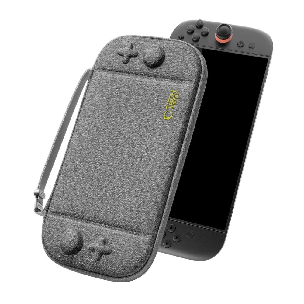 Tech-Protect Slim Pouch puzdro na Nintendo Switch 2, šedé